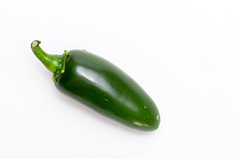 Fresh Green Jalapeno Pepper Isolated On White Background