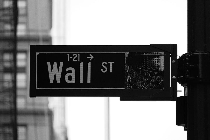 Black and White Wall Street Sign in New York City