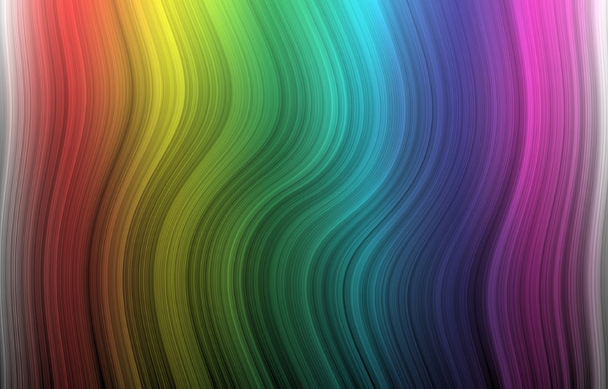 Abstract Rainbow Gradient Background with Wavy Lines
