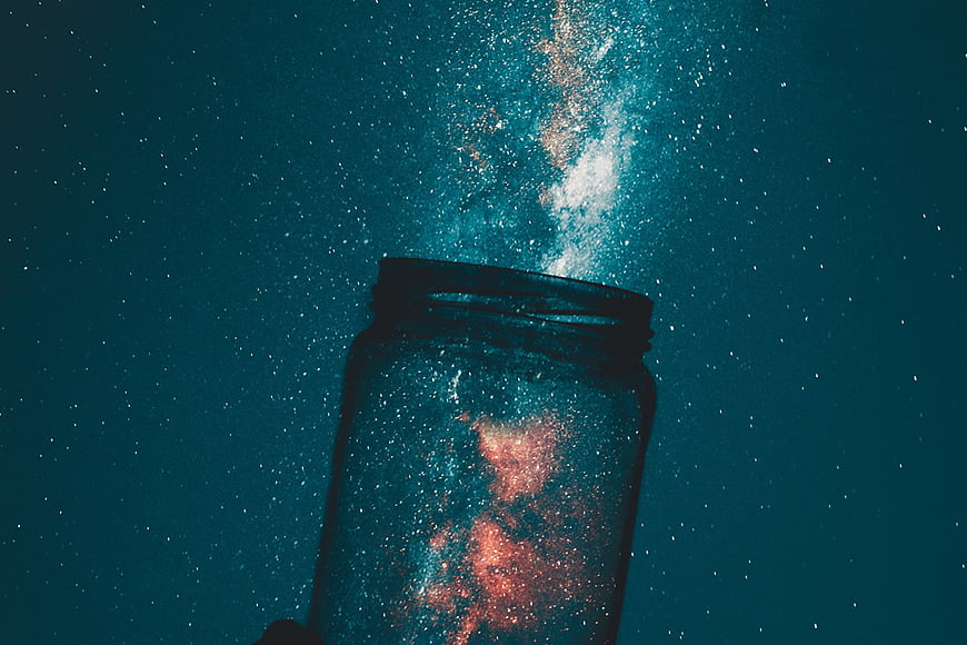 Galaxy in a Jar Conceptual Space Photography