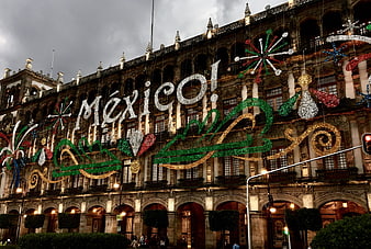 Mexico City Government Palace Christmas Lights 2023