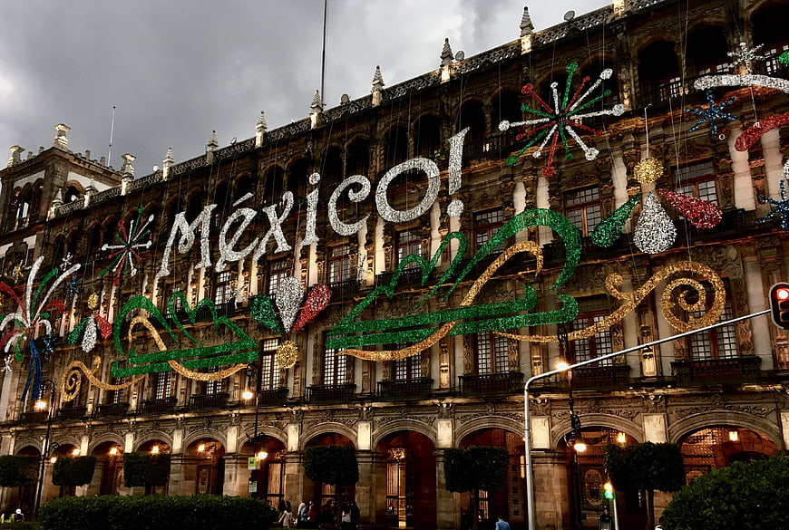 Mexico City Government Palace Christmas Lights 2023