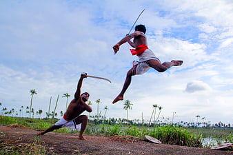 Kalaripayattu Martial Arts Performance in Kerala India