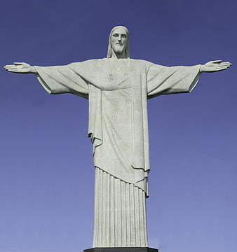 Christ the Redeemer Statue Against Clear Blue Sky