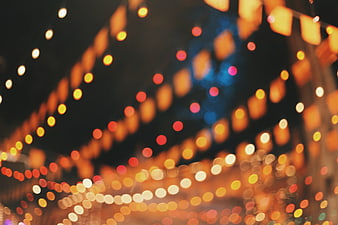 Abstract Bokeh Lights Background with Festive Atmosphere