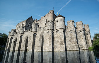 Medieval Gravensteen Castle in Ghent, Belgium