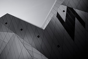 Abstract Black and White Modern Architecture Facade