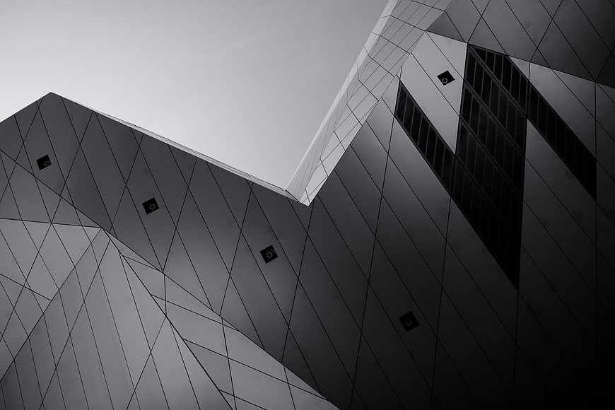 Abstract Black and White Modern Architecture Facade