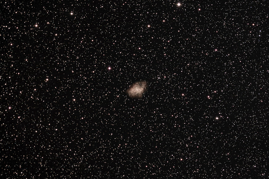 Crab Nebula Astrophotography in Deep Space