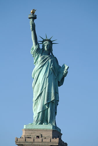 Statue of Liberty against clear blue sky