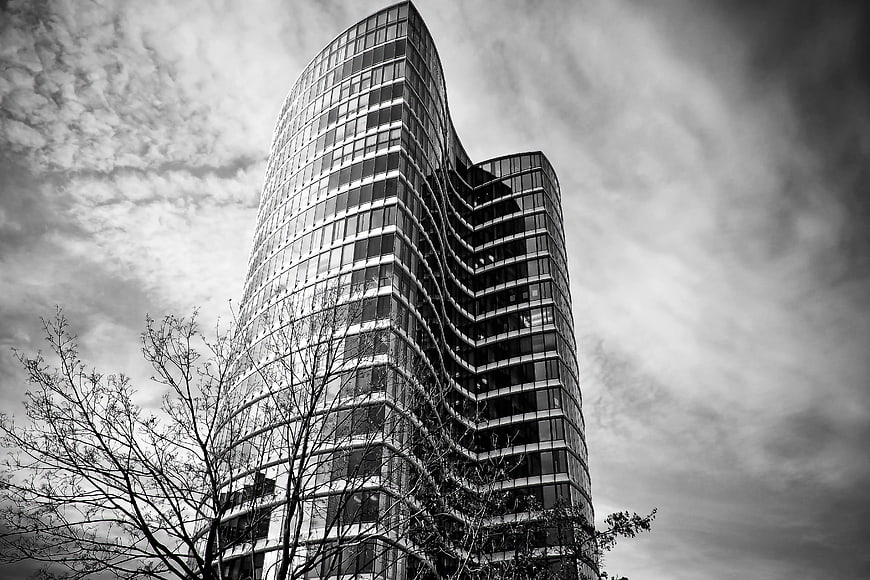 Low Angle Black and White Skyscraper Architecture