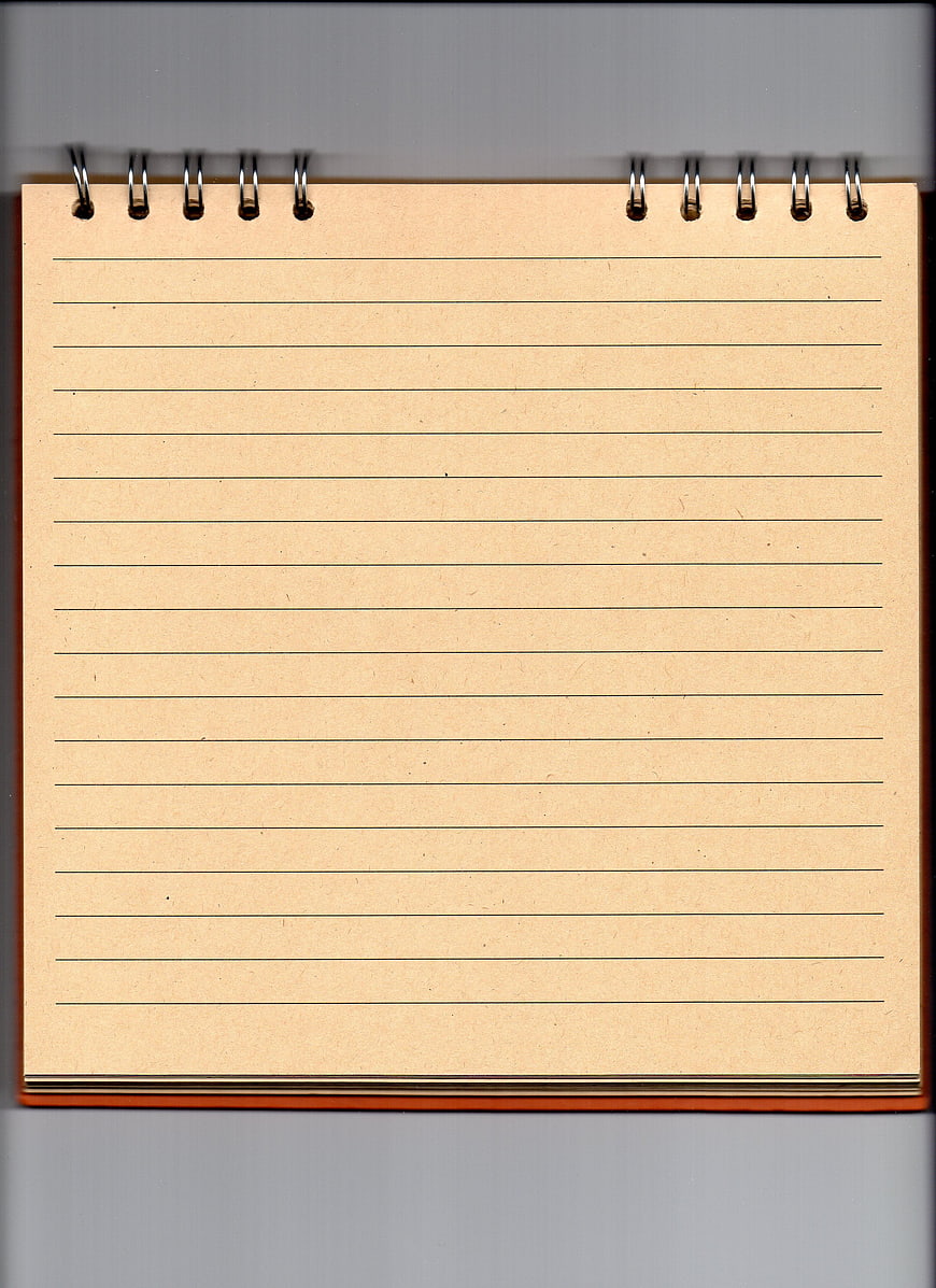 Blank Vintage Spiral Notebook with Lined Paper