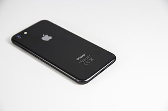 Black iPhone 8 on White Background