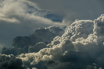 Dramatic Storm Clouds with Sunlit Edges