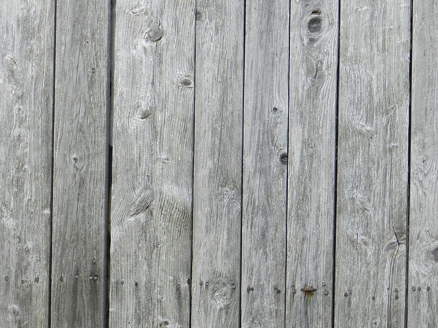 Weathered Gray Wooden Fence Planks Texture Background