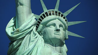 Close-up of Statue of Liberty Head and Crown