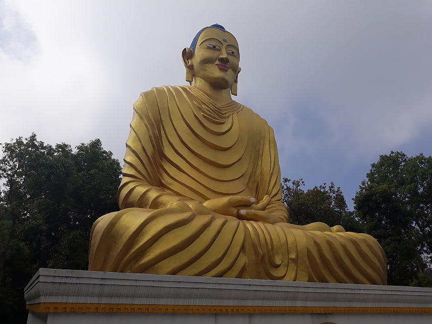 Golden Buddha Statue in Lumbini, Nepal