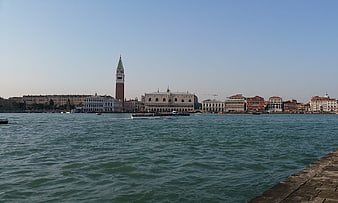 Venice skyline with St Mark's Campanile and Doge's Palace