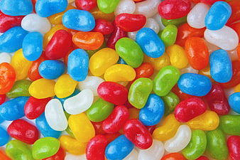 Colorful Jelly Beans Close-Up Background