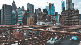 New York City Skyline View from Manhattan Bridge