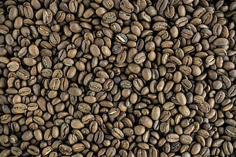 Top View of Light Roasted Coffee Beans Texture