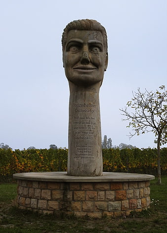 Freinsheimer Oschelskopf Stone Monument in Vineyard