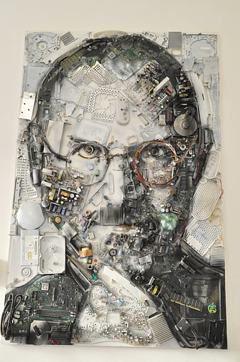 Apple Computer Parts Portrait Artwork