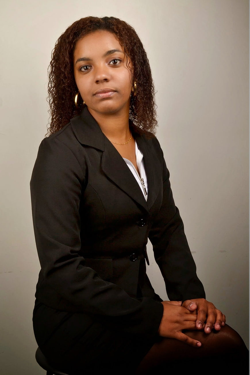 Professional Black Businesswoman Portrait in Black Suit