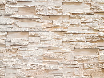 White Stacked Stone Wall Texture Background