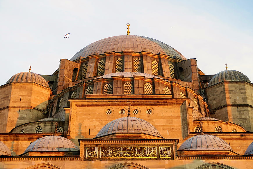 Süleymaniye Mosque Dome and Architecture in Golden Hour