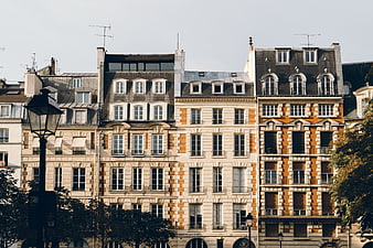Classic Parisian Haussmann Architecture Facade