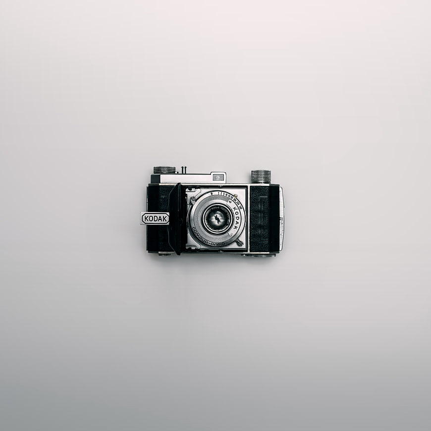 Vintage Kodak Camera on White Background