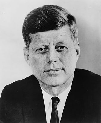 John F. Kennedy Official Portrait Black and White