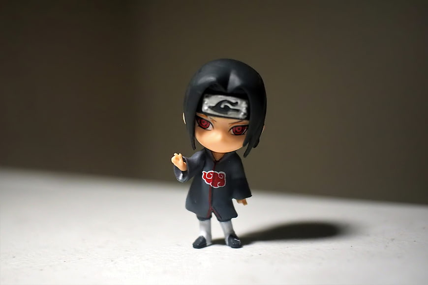 Naruto Sasuke Chibi Anime Figurine Product Photography