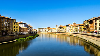 Pisa River Arno Waterfront Cityscape