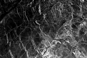 Dark Black Marble Texture Background with White Veins