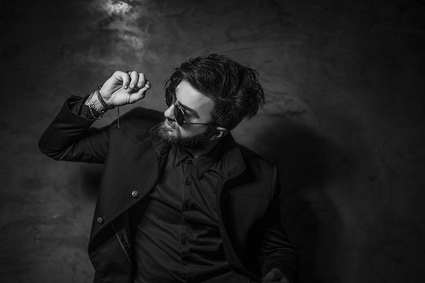 Stylish Bearded Man in Sunglasses and Coat