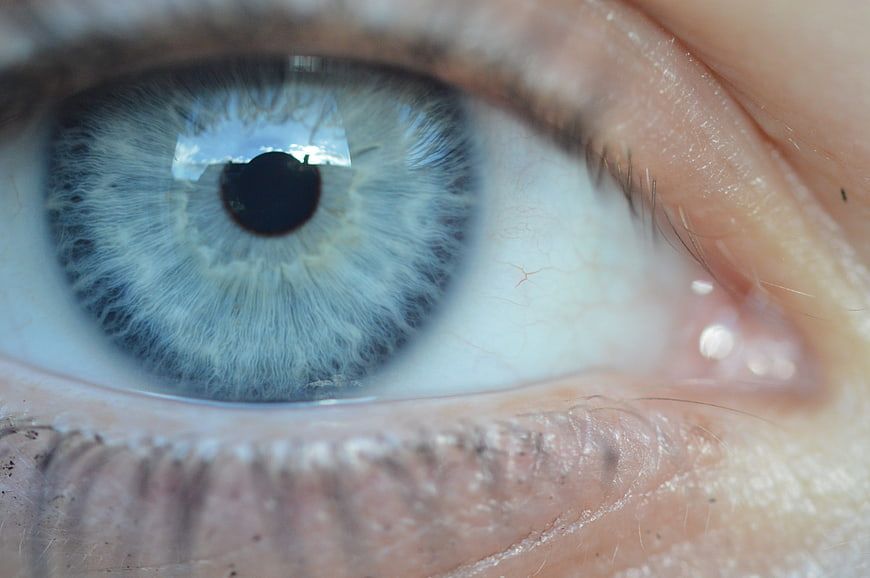 Extreme Macro Close-Up of a Blue Human Eye