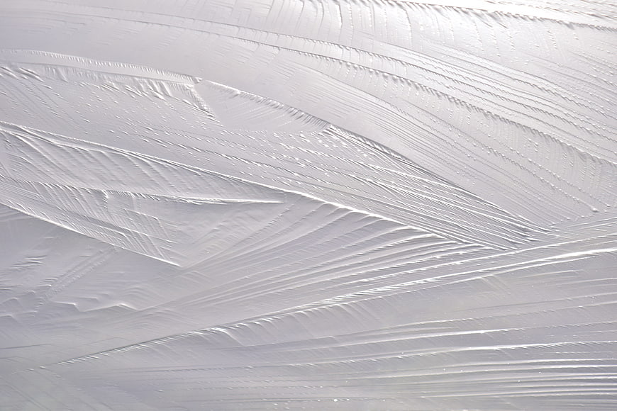 Abstract White Ice Texture with Frozen Ridges