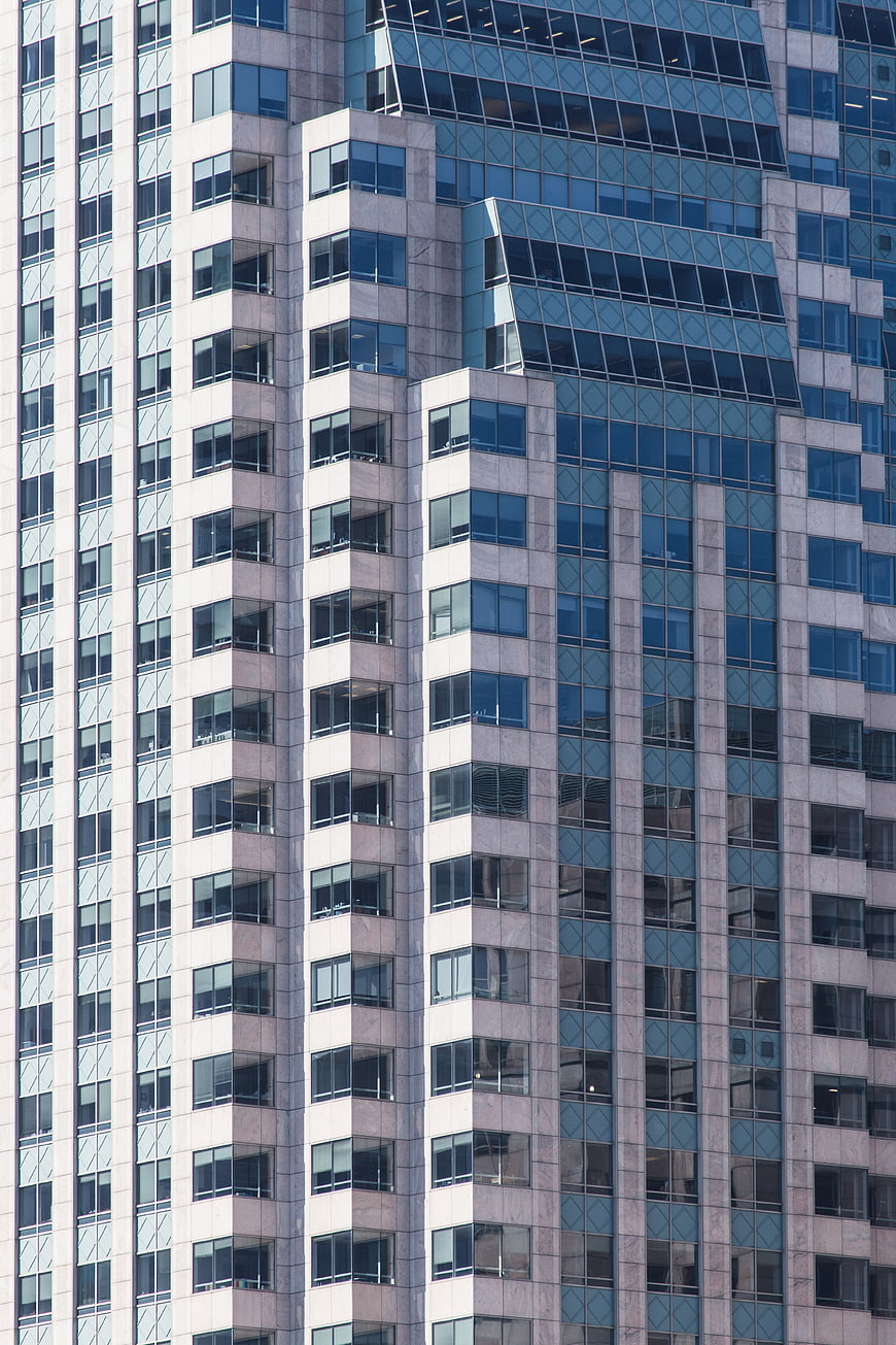 Modern Glass and Concrete Skyscraper Facade Pattern