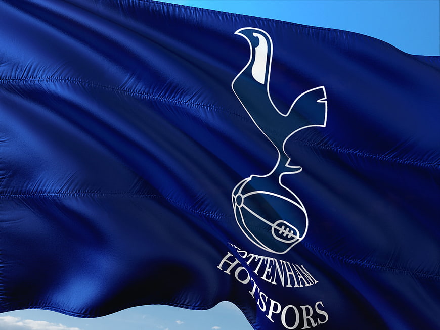 Tottenham Hotspur Flag Waving Against Blue Sky