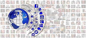 Global Social Media Connectivity Concept with Globe and Icons