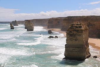 Twelve Apostles Sea Stacks Along Great Ocean Road Coastline