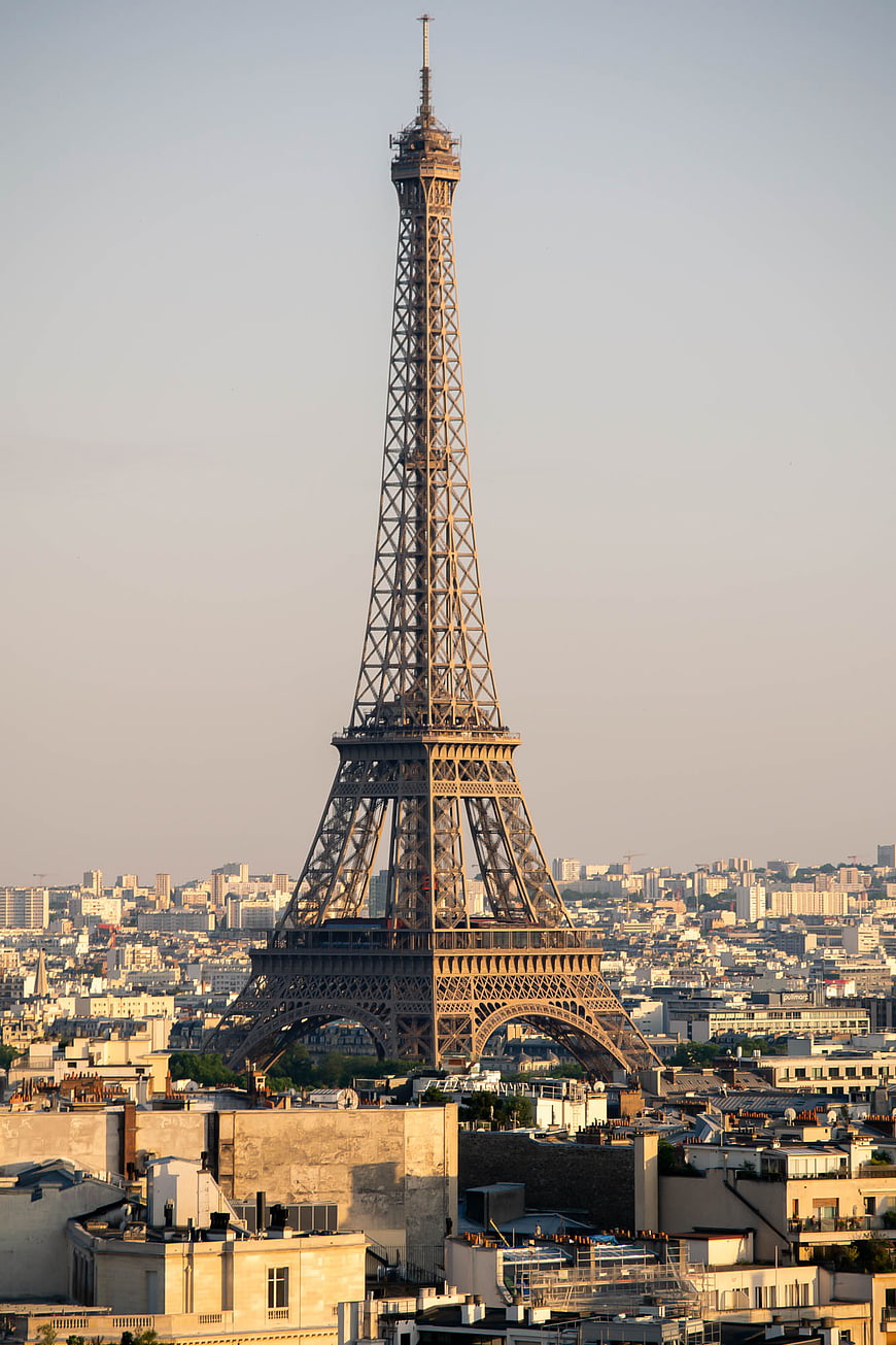 Eiffel Tower Paris Skyline Sunset Cityscape