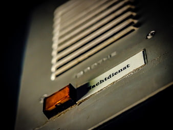 Close-up of a German pharmacy emergency service intercom panel