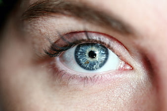 Extreme Close-Up Macro Portrait of a Blue Human Eye