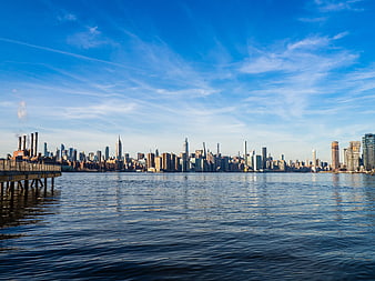 New York City Skyline View from Waterfront