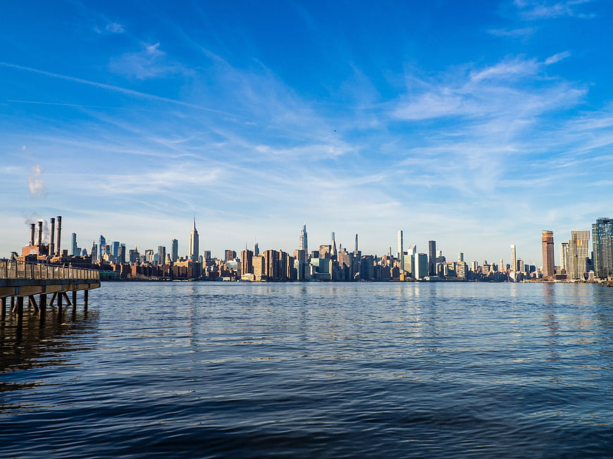 New York City Skyline View from Waterfront