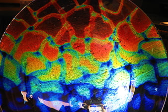 Abstract multicolor glass texture with vibrant rainbow patterns