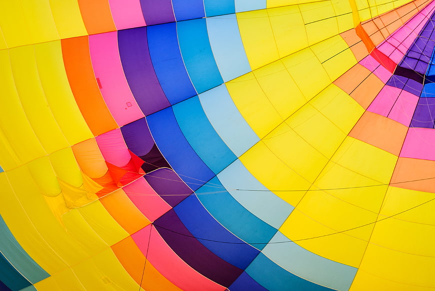 Colorful Hot Air Balloon Interior Abstract Pattern